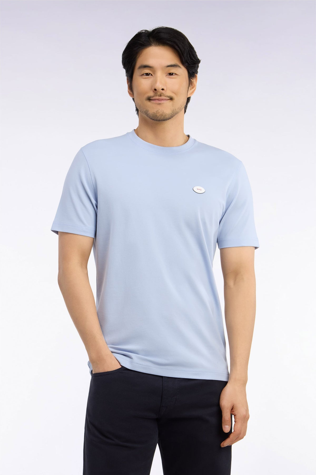 Eden Park Ss Rugby Logo T-Shirt Sky Blue