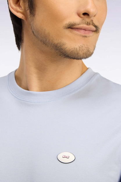 Eden Park Ss Rugby Logo T-Shirt Sky Blue