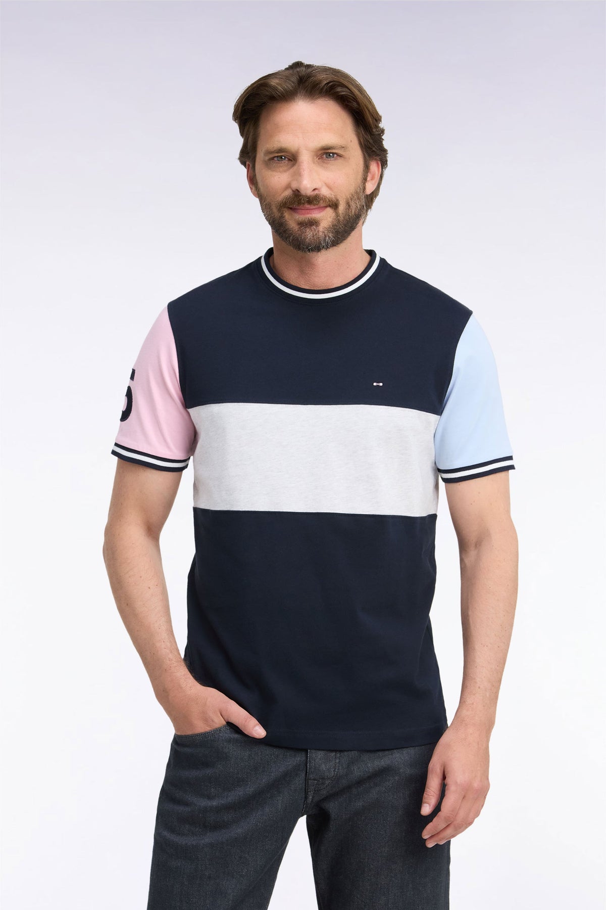 Eden Park Ss T-Shirt Cracocotte - Navy Multi