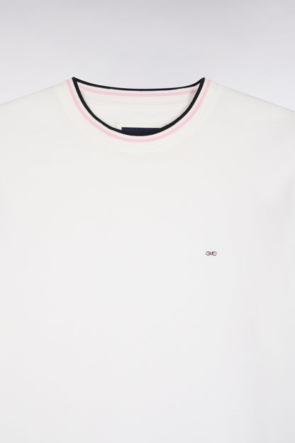 Eden Park Ss T-Shirt Offset - Cream