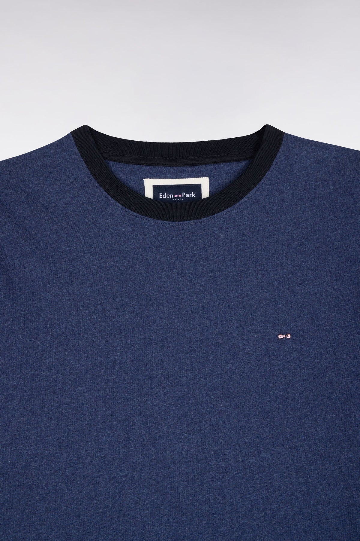 Eden Park Ss T-Shirt Rackham The Pink - Dark Blue Marl