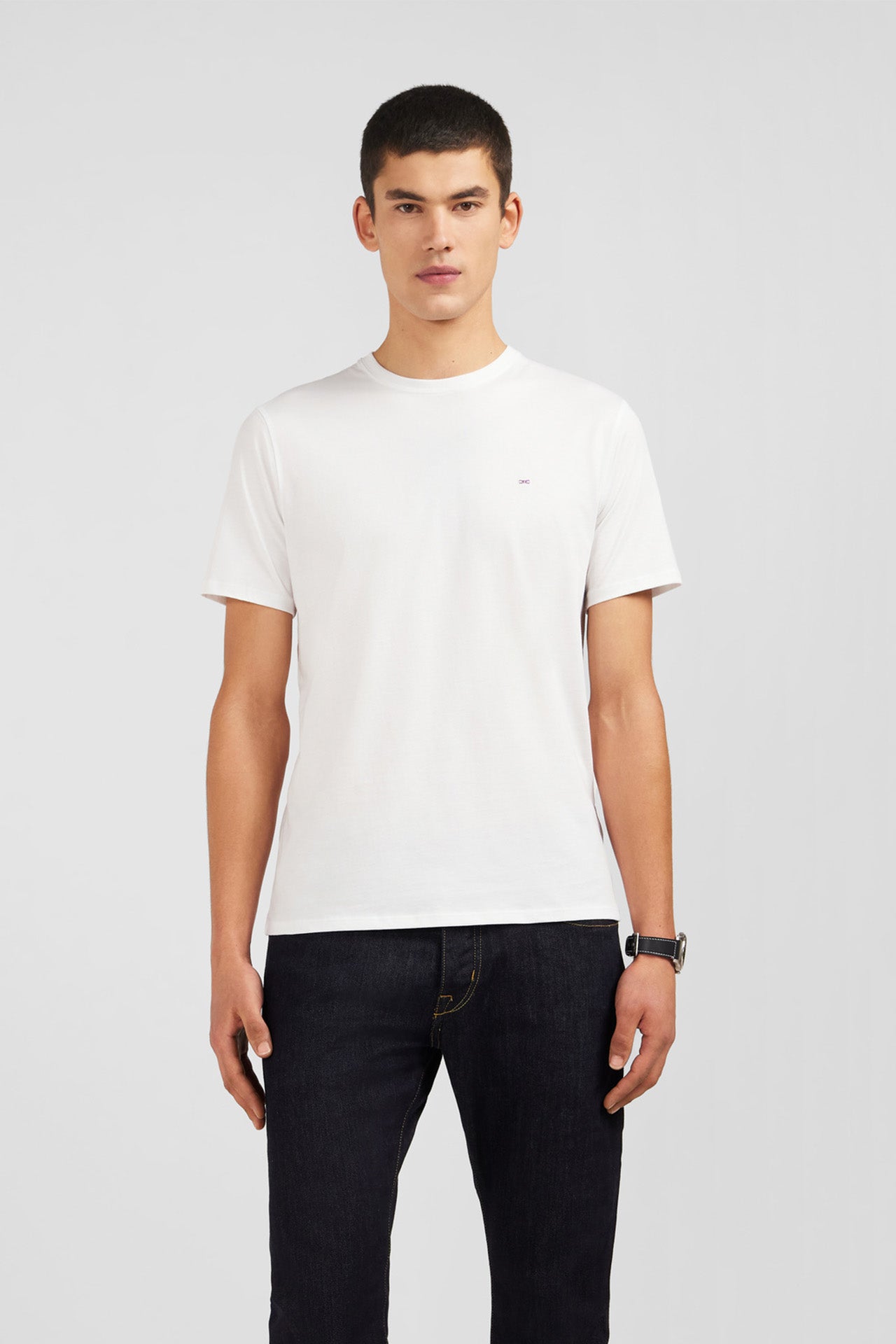 Eden Park Light Pima Cotton Crew Neck White