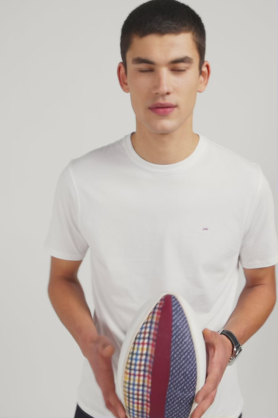 Eden Park Light Pima Cotton Crew Neck White