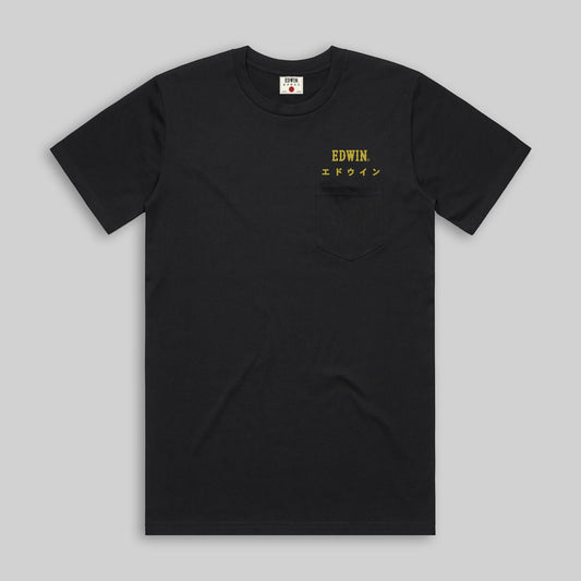 Edwin Short Sleeve Pocket Tee Black