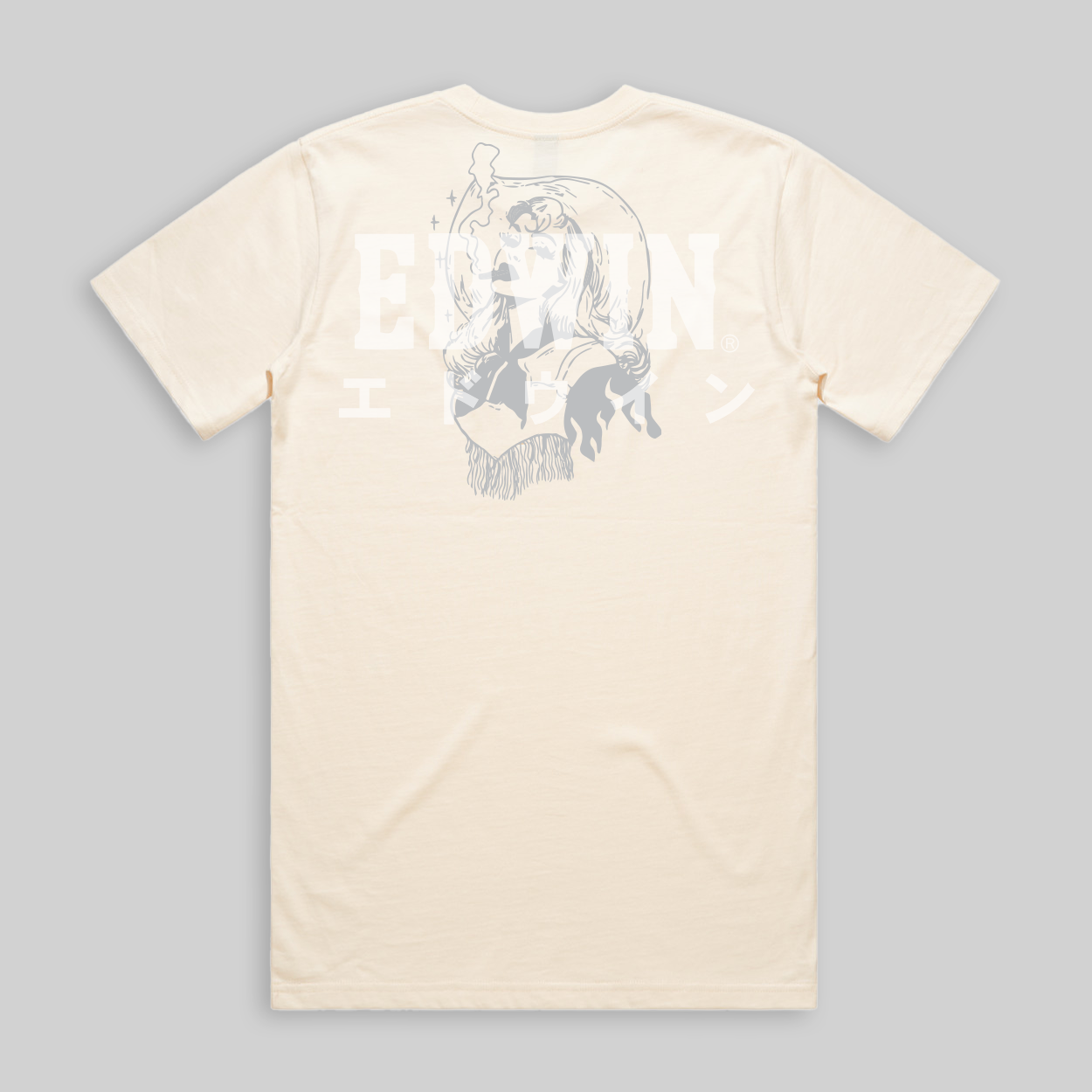 Edwin Short Sleeve Smoking Girl White