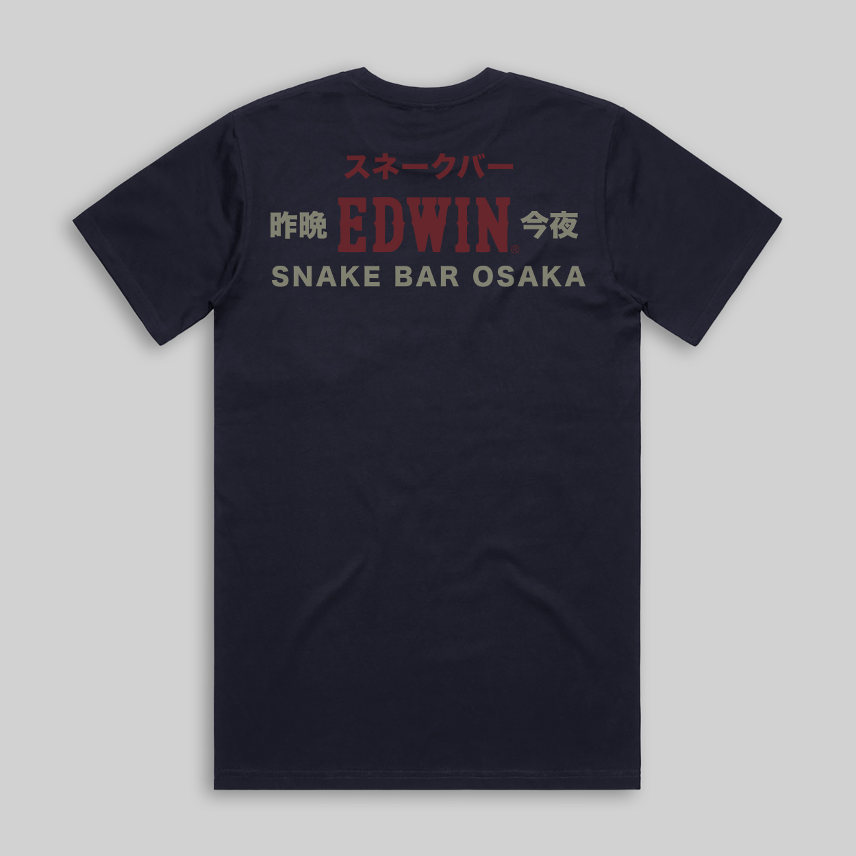 Edwin Short Sleeve Snake Bar Osaka Navy