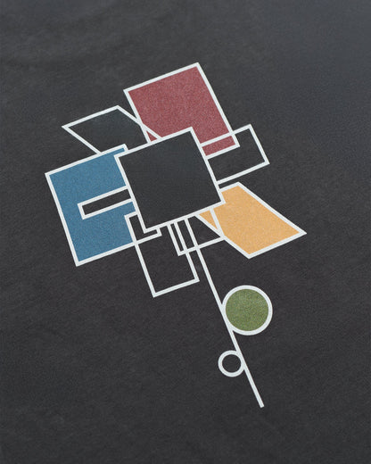 Far Afield Abstract Flower Print T-Shirt Grey