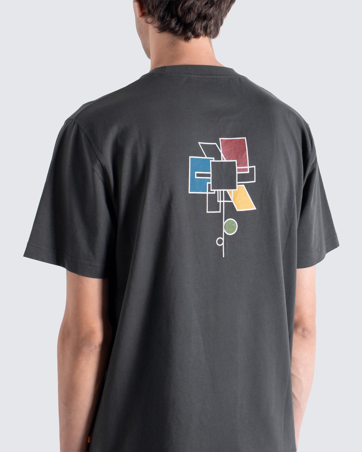 Far Afield Abstract Flower Print T-Shirt Grey