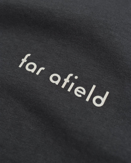Far Afield Abstract Flower Print T-Shirt Grey