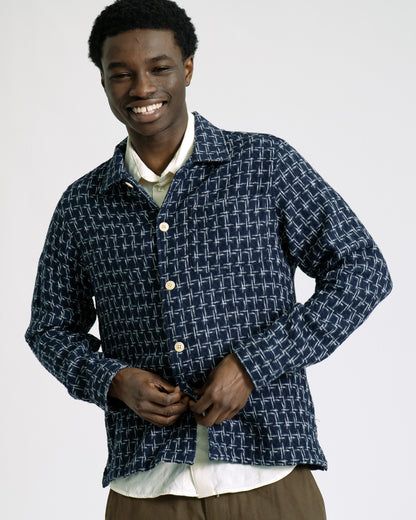 Far Afield Busy Shirt Dobby Architect Blue
