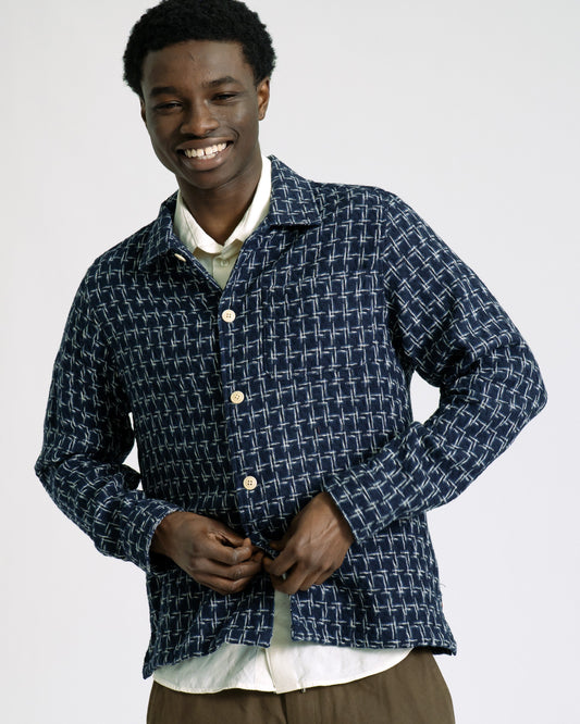 Far Afield Busy Shirt Dobby Architect Blue