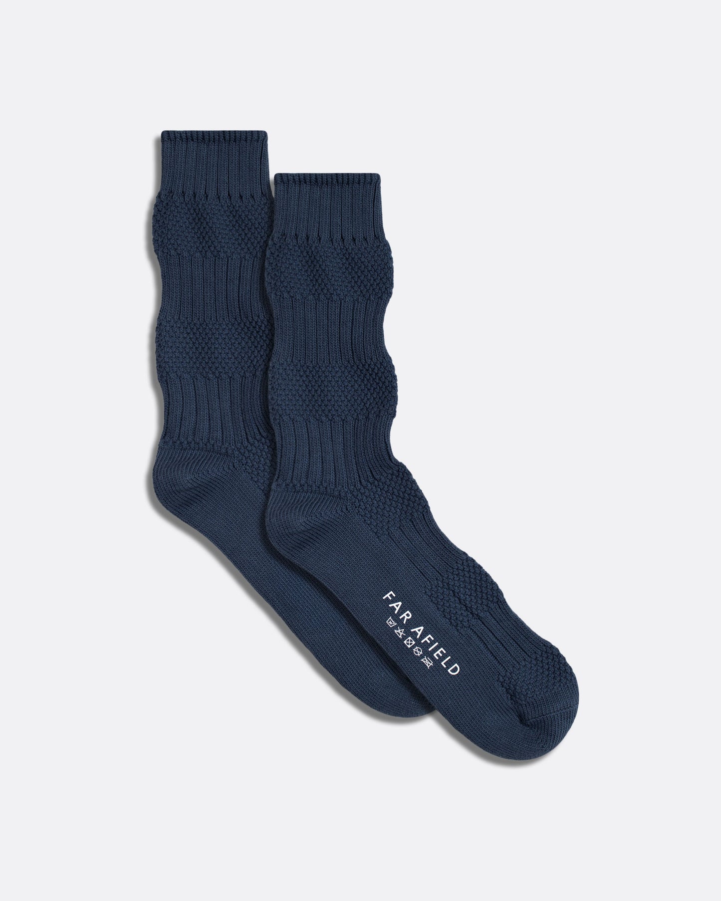 Far Afield Dos Stripe Socks - Navy