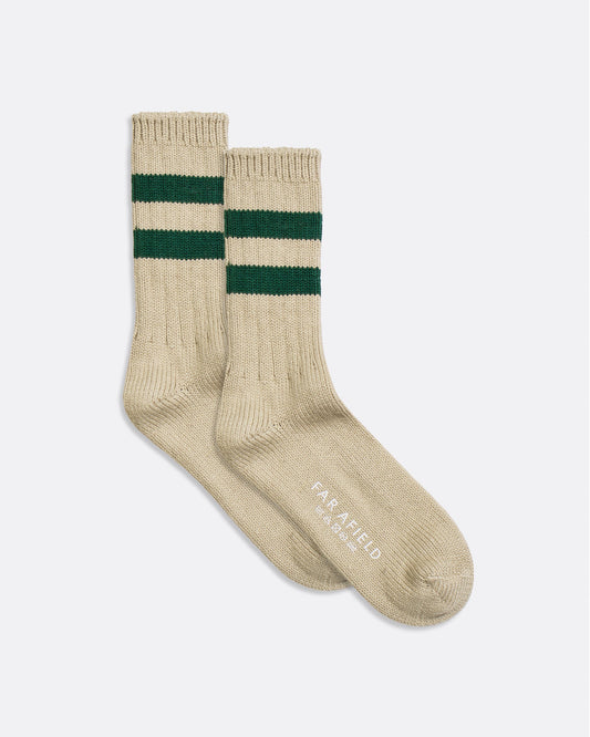 Far Afield Dos Stripe Socks Sand
