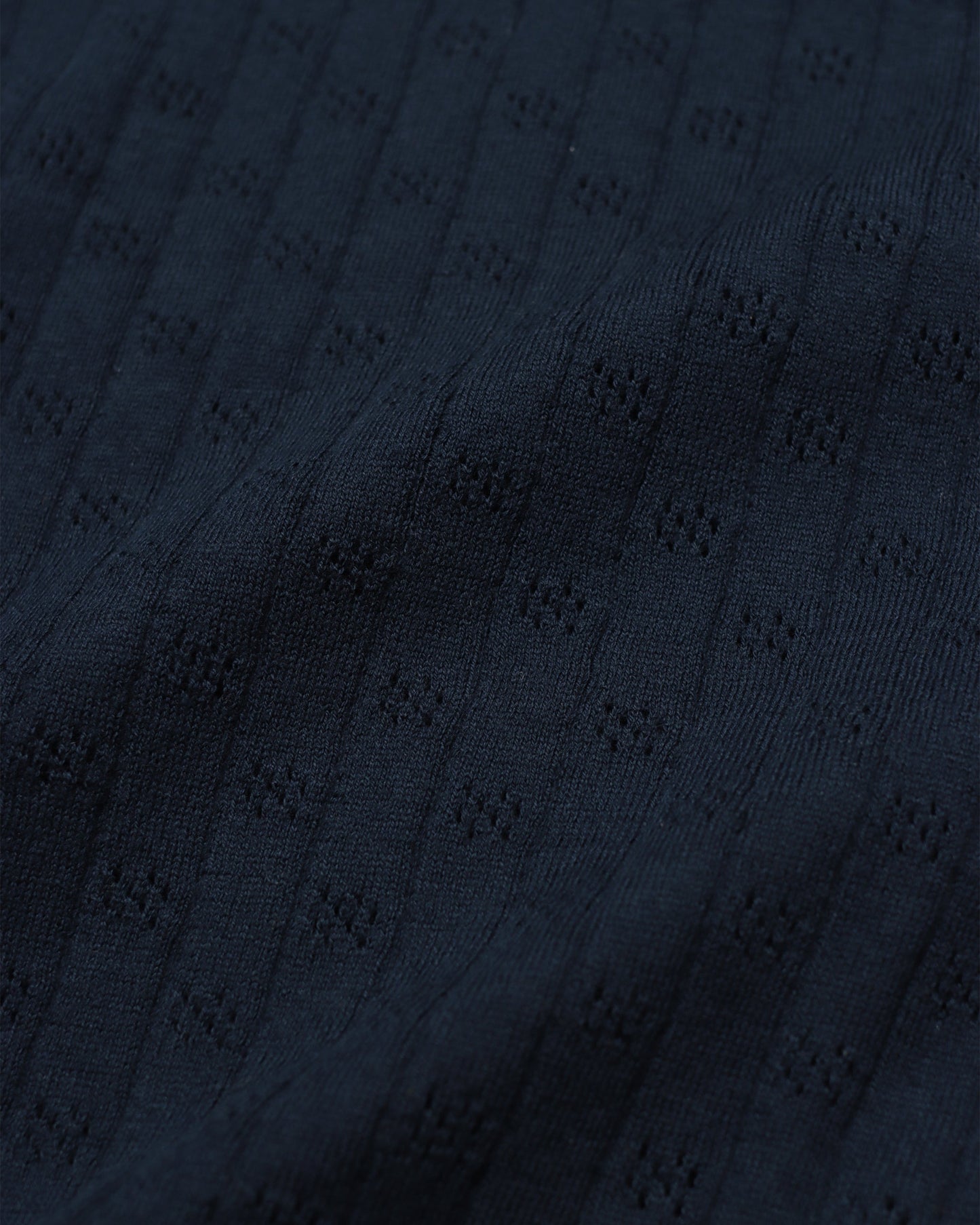 Far Afield Jacobs Perforated Lace Polo Navy Iris