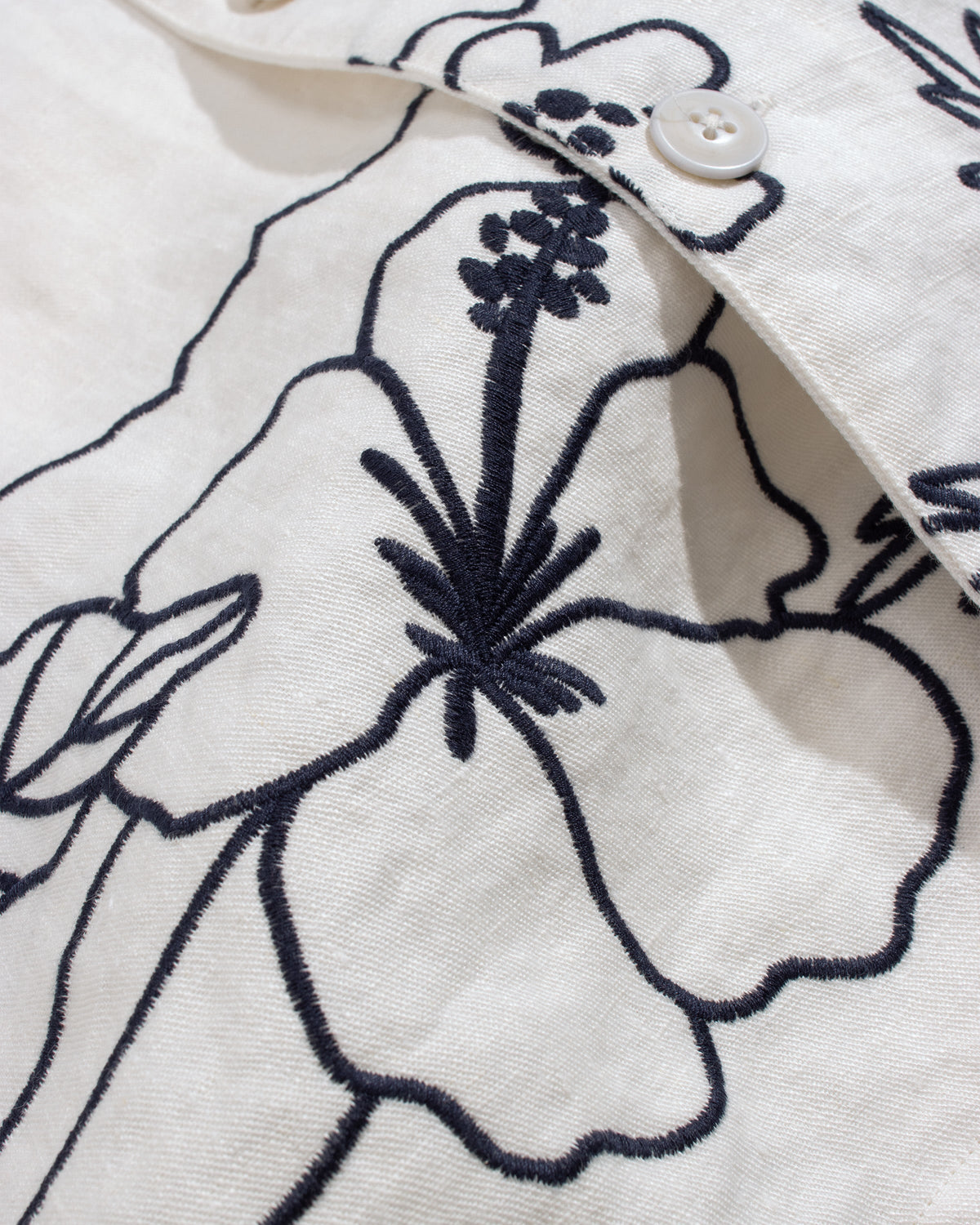 Far Afield Ltd Veloso Shirt - Embroidered Landscape - White