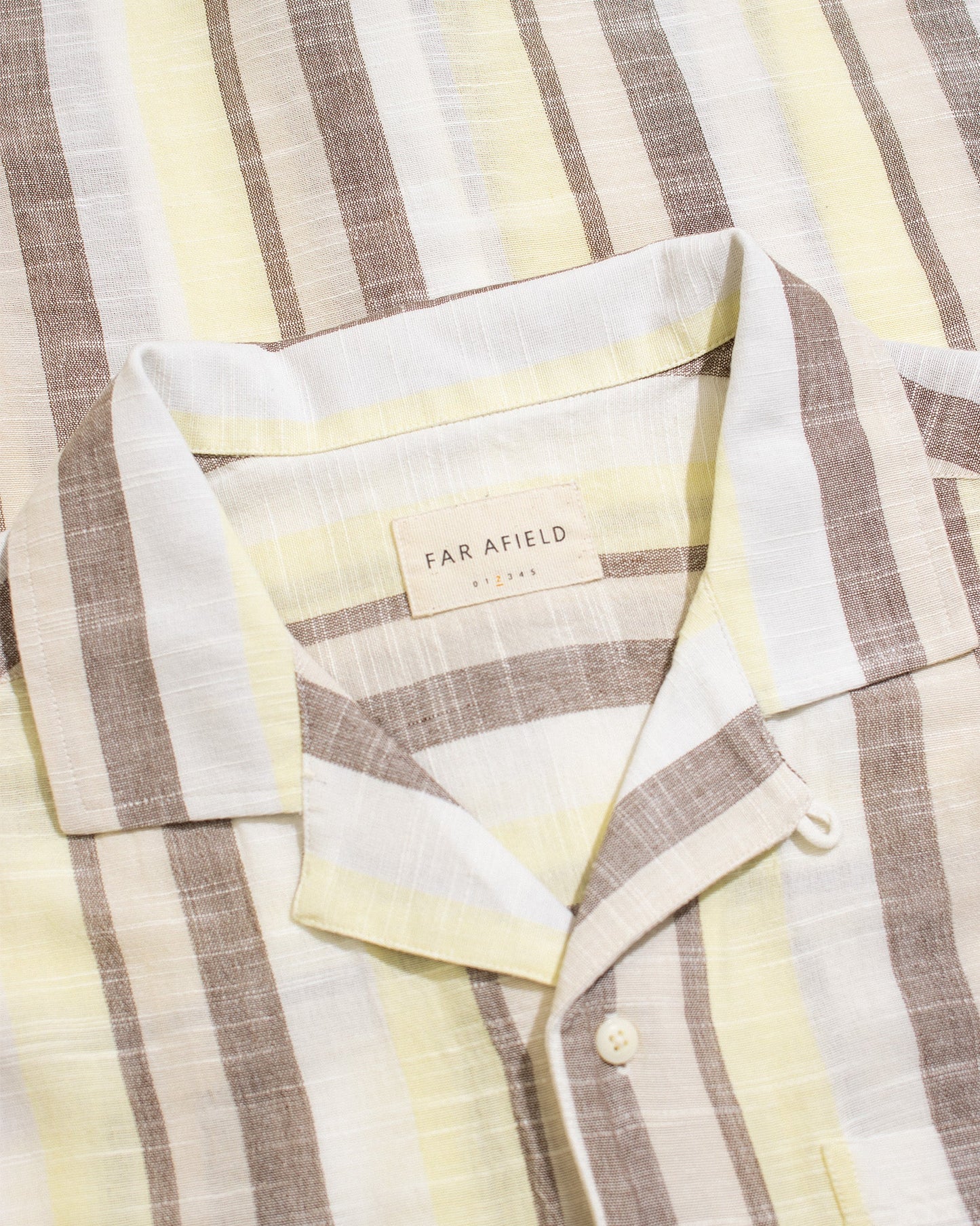 Far Afield Selleck Shirt Slub Stripe Dusk Yellow