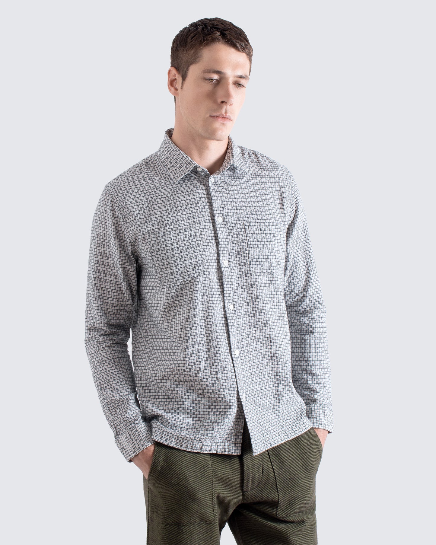 Far Afield Two Pocket Shirt White