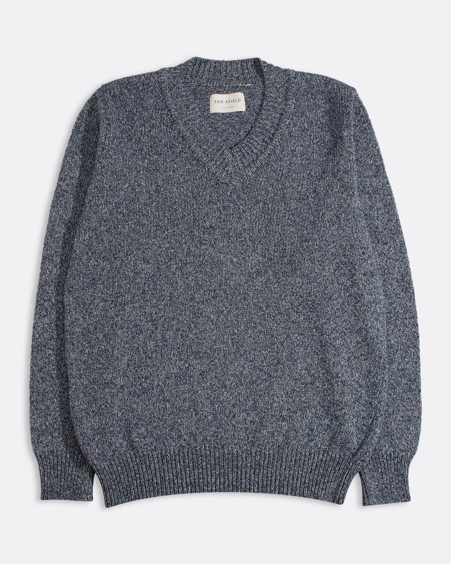 Far Afield Waldo V-Neck Sweater Blue