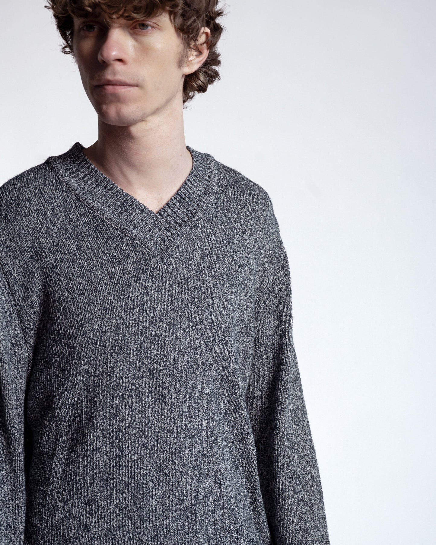 Far Afield Waldo V-Neck Sweater Blue