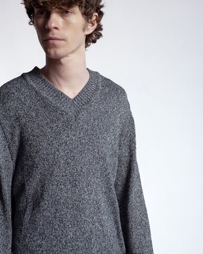 Far Afield Waldo V-Neck Sweater Blue