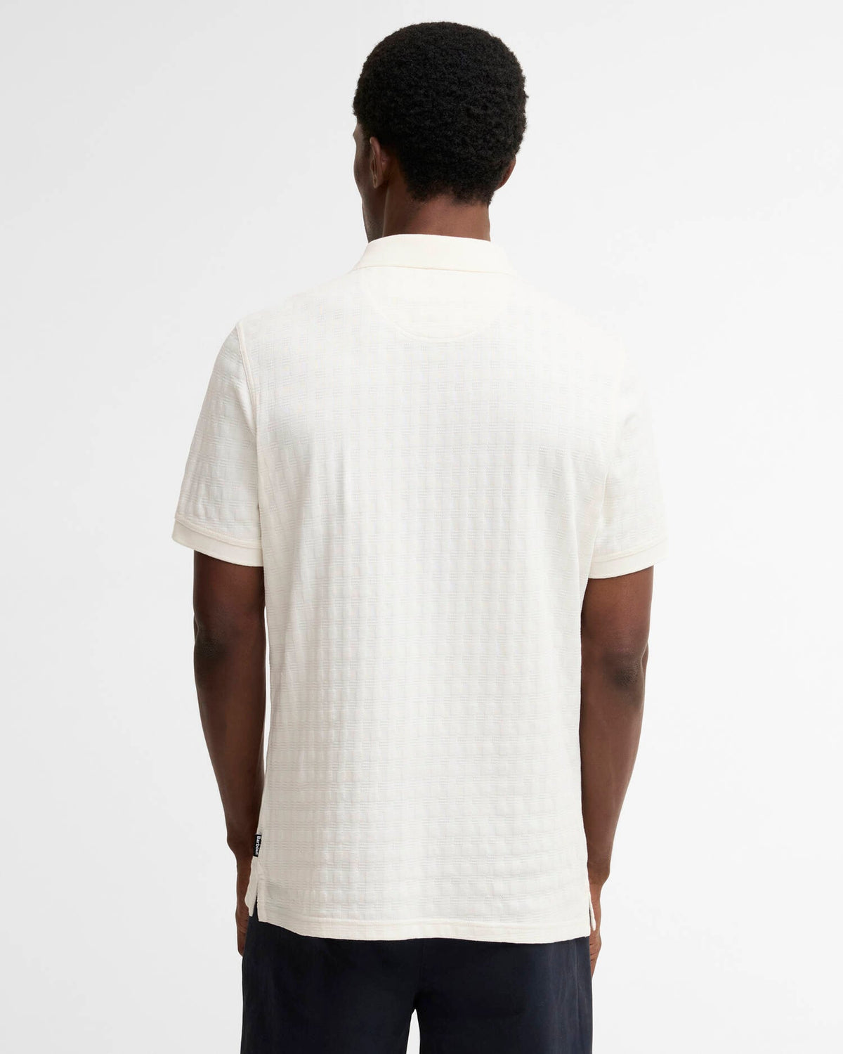 Barbour Faversham Tailored Textured Polo Shirt - Whisper White