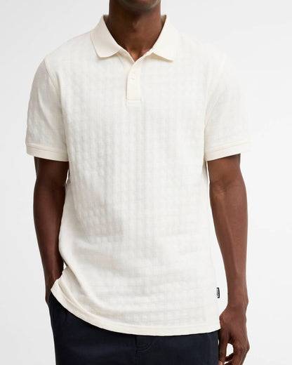 Barbour Faversham Tailored Textured Polo Shirt - Whisper White