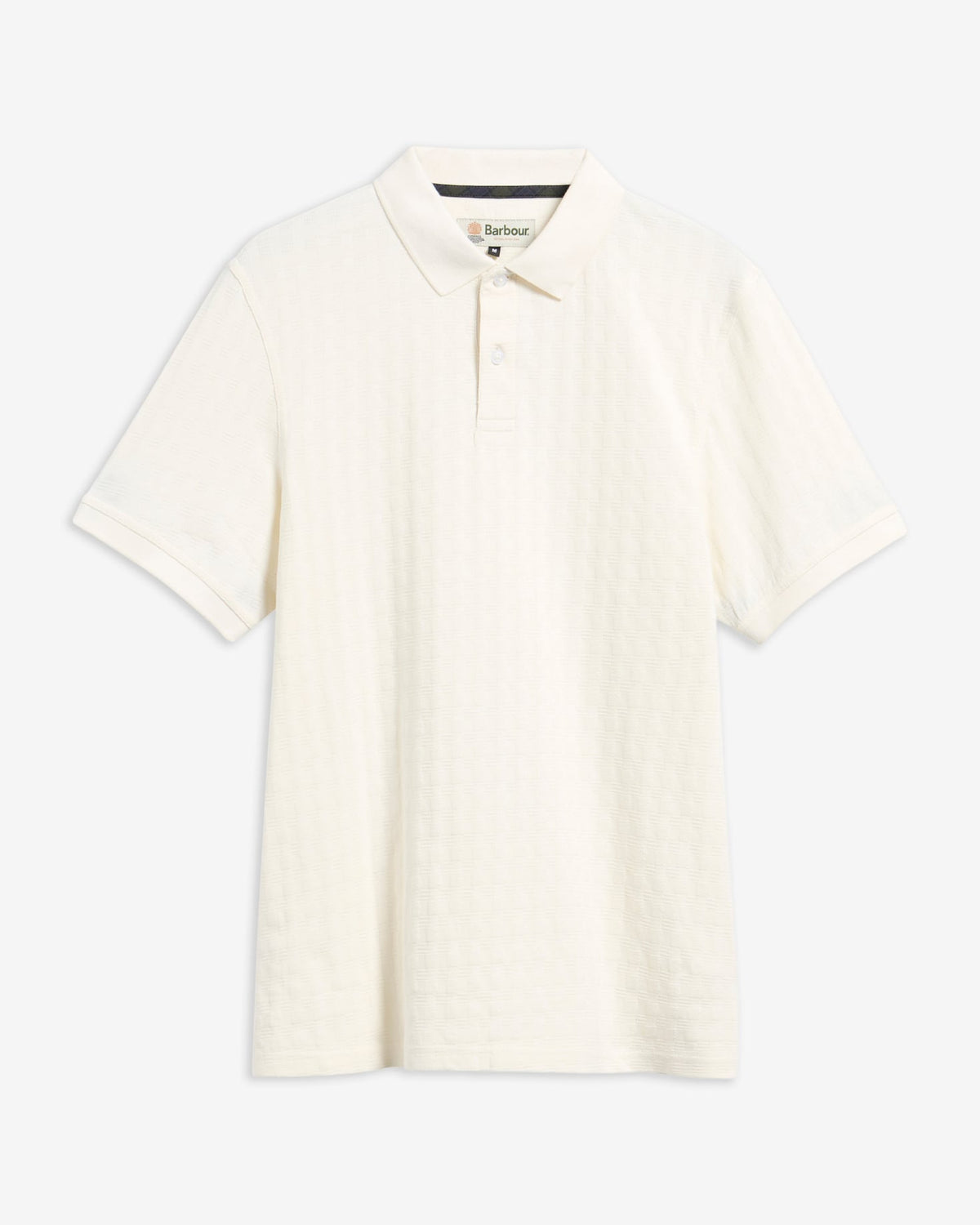 Barbour Faversham Tailored Textured Polo Shirt - Whisper White