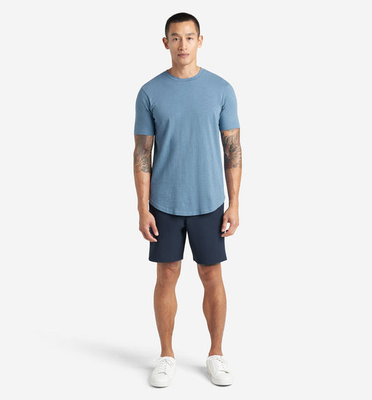 Goodlife Slub Scallop Crew Coronet Blue