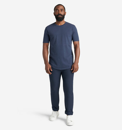 Goodlife Slub Scallop Crew Midnight Navy