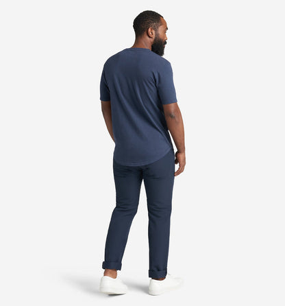 Goodlife Slub Scallop Crew Midnight Navy