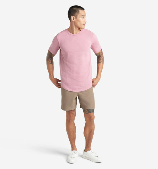Goodlife Slub Scallop Crew Polignac Pink