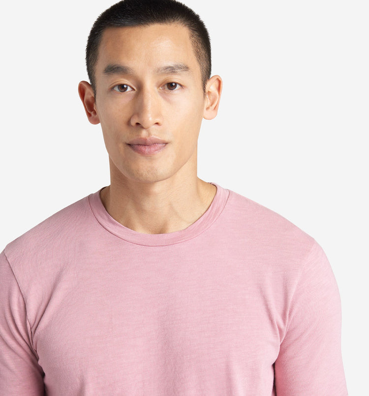 Goodlife Slub Scallop Crew Polignac Pink
