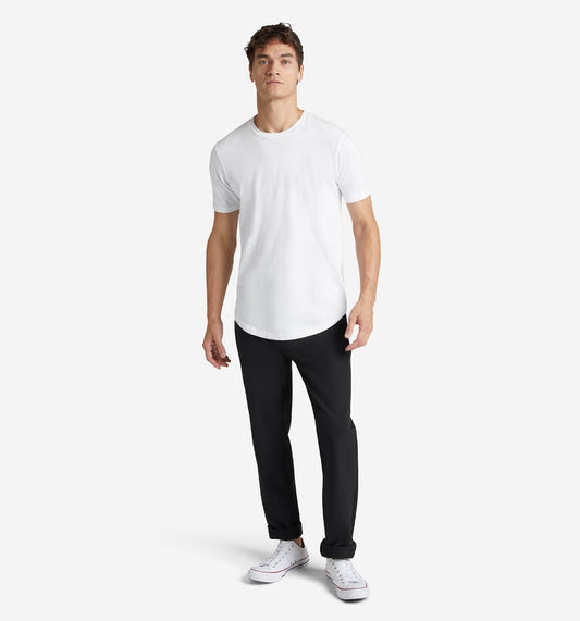 Goodlife Slub Scallop Crew White