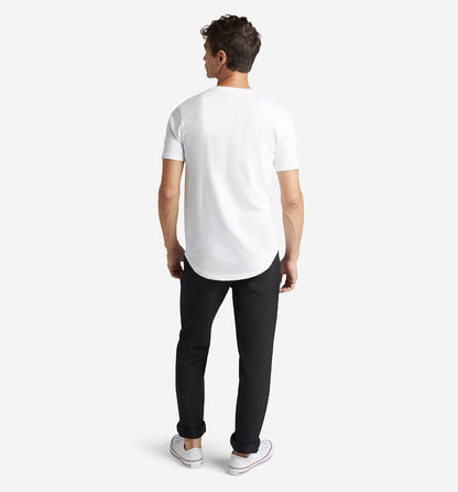 Goodlife Slub Scallop Crew White