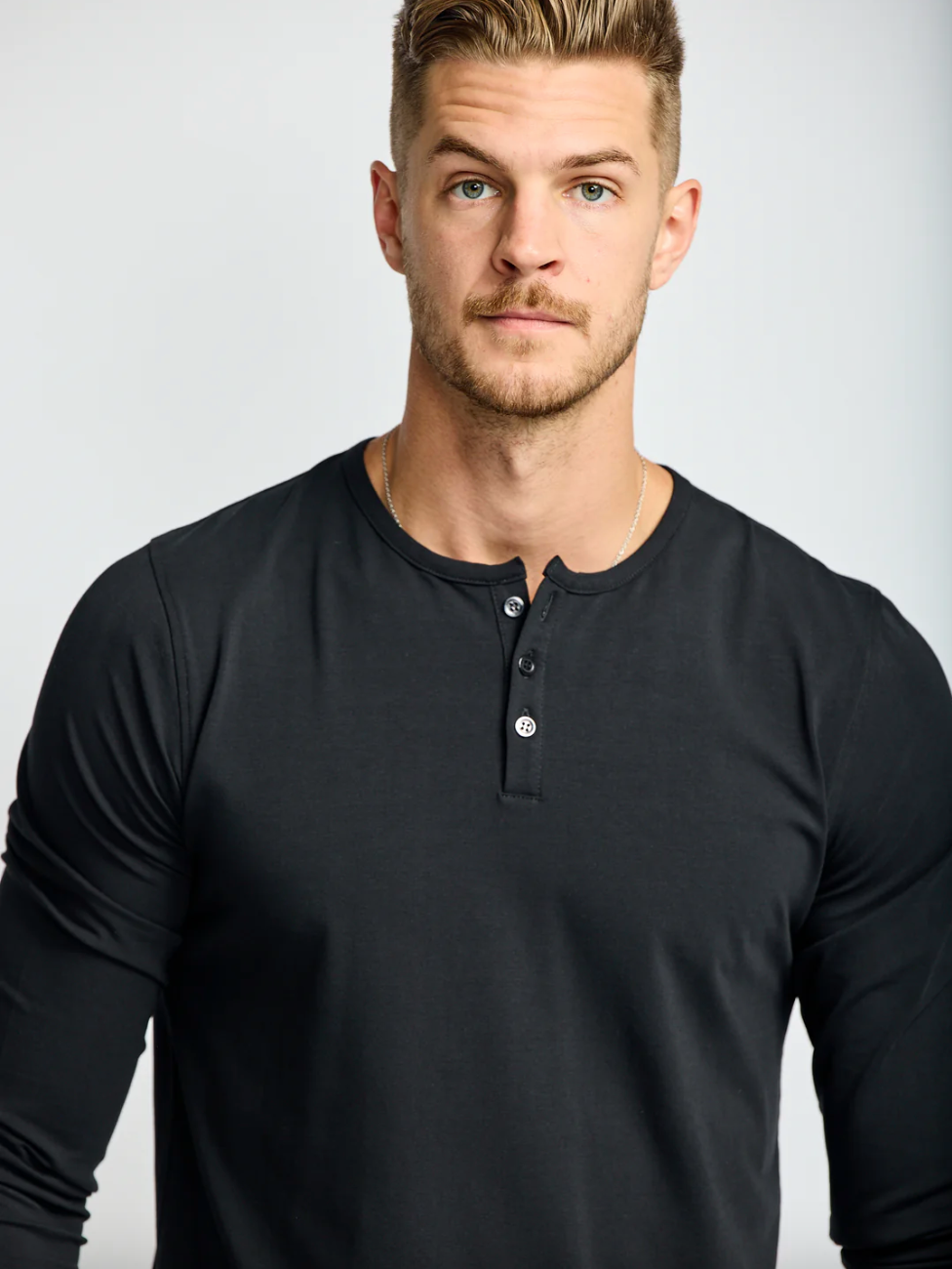 Easy Mondays Heavy Weight LS Henley Black SS24