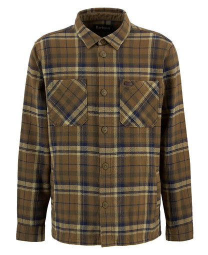 Barbour Trent Checked Overshirt Olive