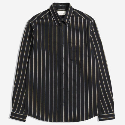 Far Afield Mod Brushed Kuki Stripe Shirt Grey/Multi