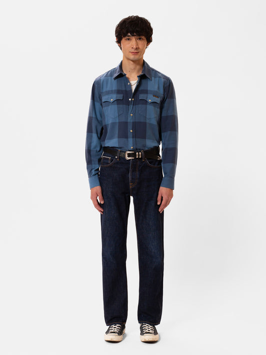 Nudie George Flanell Shirt Blue