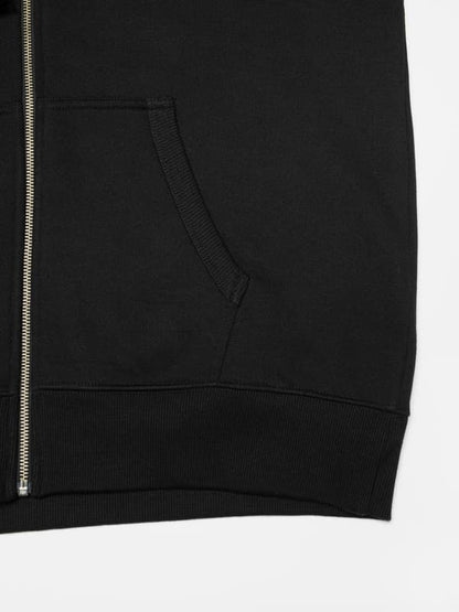Nudie Gunde Logo Zip Hoodie Black