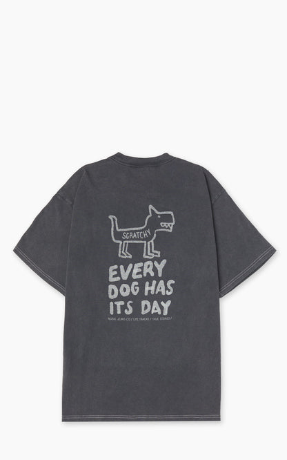 Nudie Koffe Scratched Tracks T-Shirt Antracite