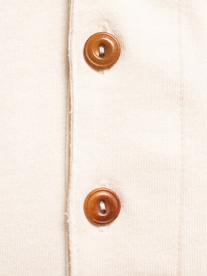 Nudie Long Sleeve Henley  Ecru