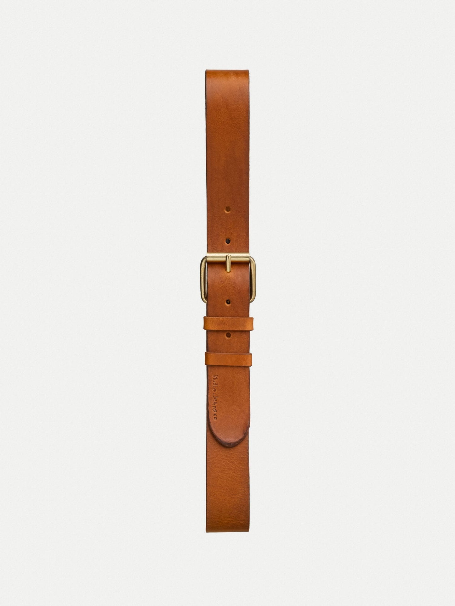 Nudie Pedersson Leather Belt Toffee Brown