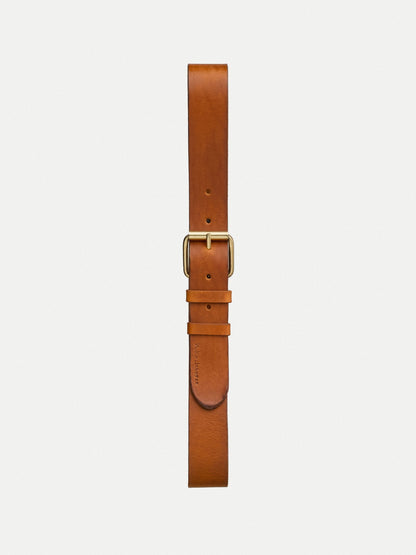 Nudie Pedersson Leather Belt Toffee Brown