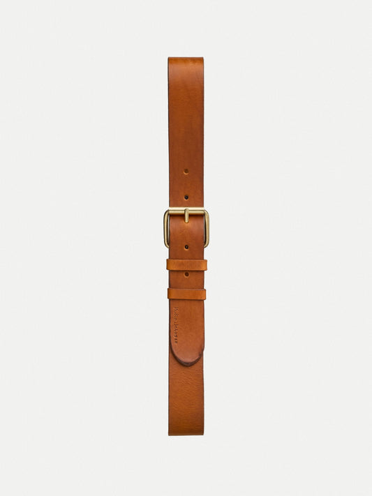 Nudie Pedersson Leather Belt Toffee Brown
