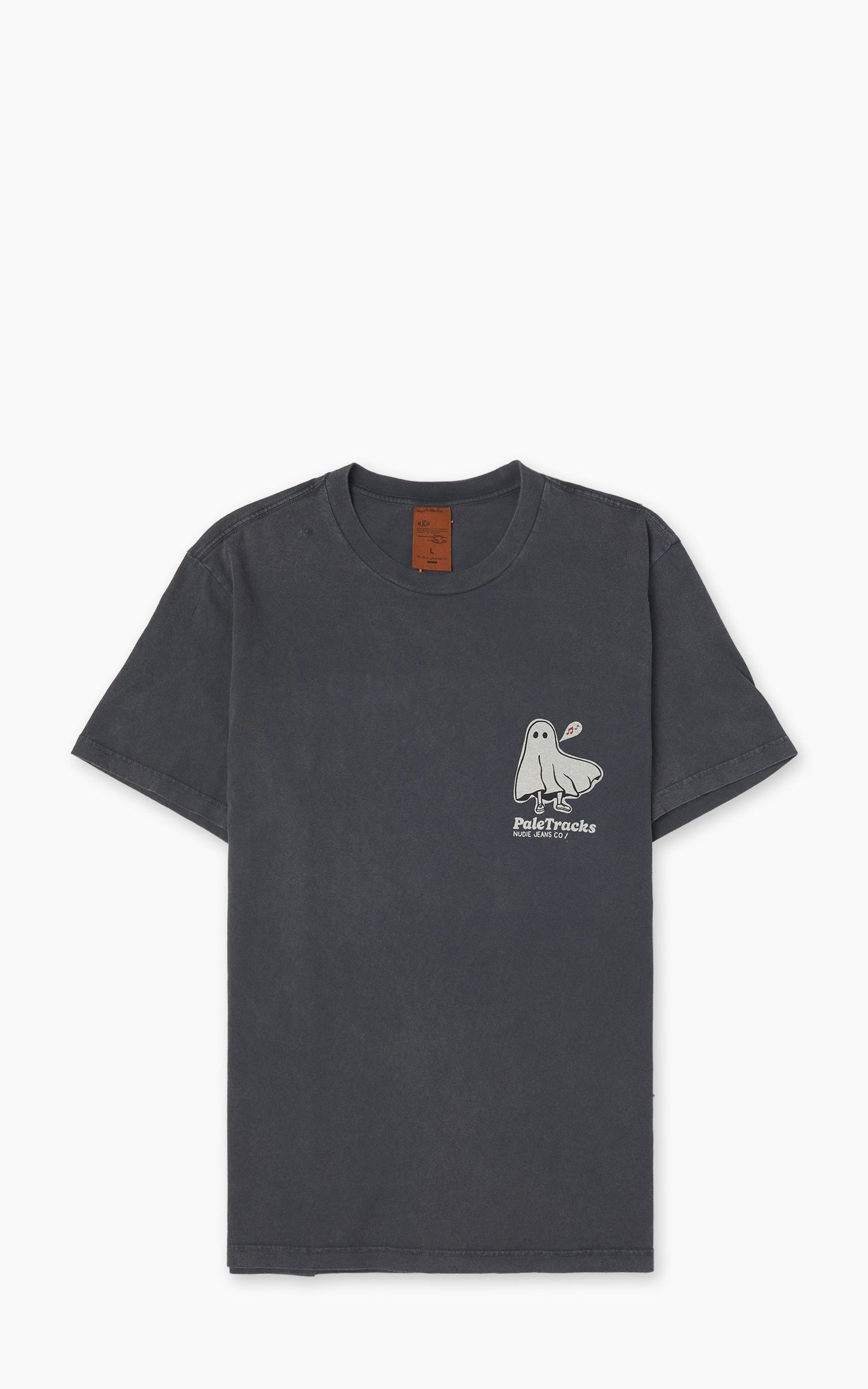 Nudie Roy Pale Tracks T-Shirt Antracite