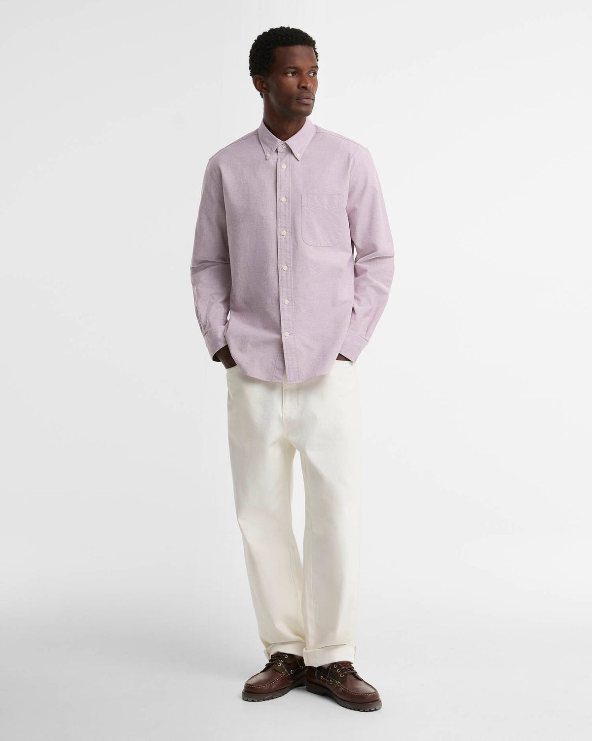 Barbour Authentic Oxford Shirt - Dk Red