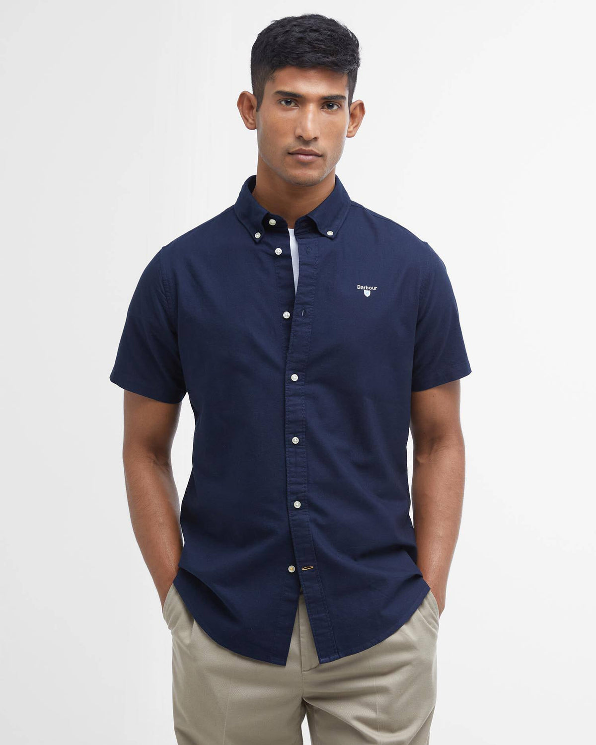 Barbour Oxtown Ss Tailored Shirt - Navy