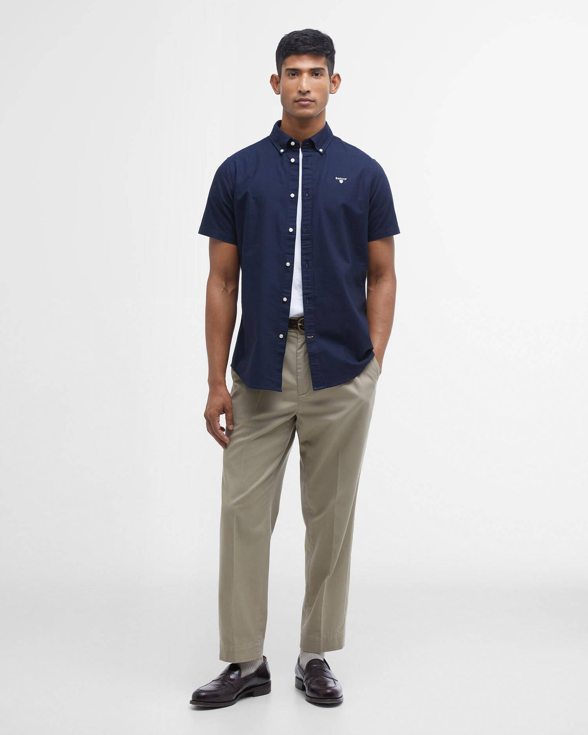 Barbour Oxtown Ss Tailored Shirt - Navy