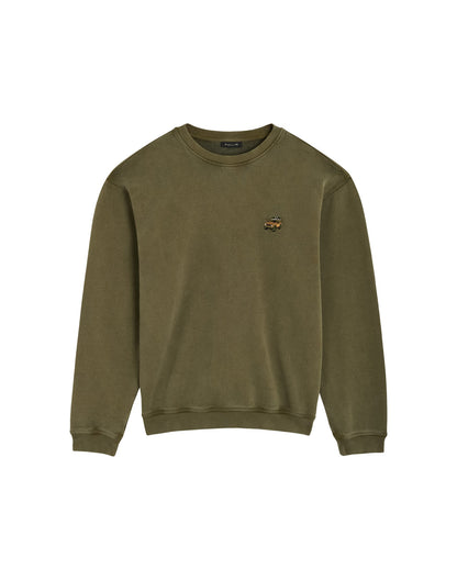 Pull-in Patch Crew Neck Branco