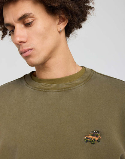 Pull-in Patch Crew Neck Branco